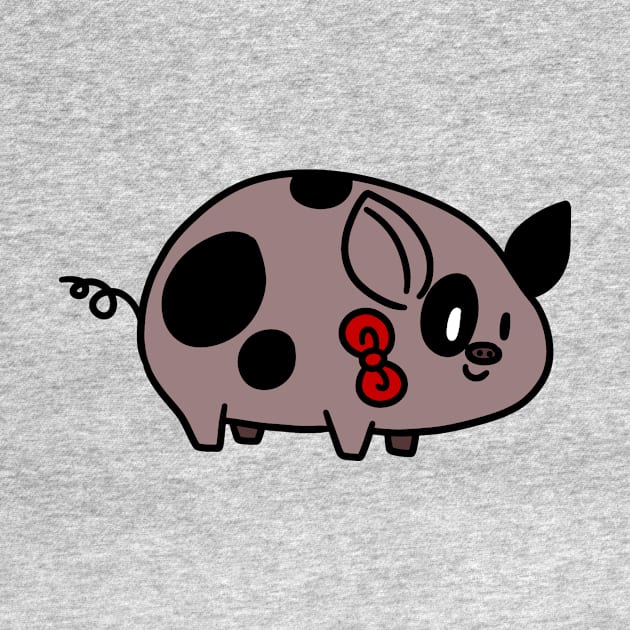 Spotted Bow Tie Piggy by saradaboru